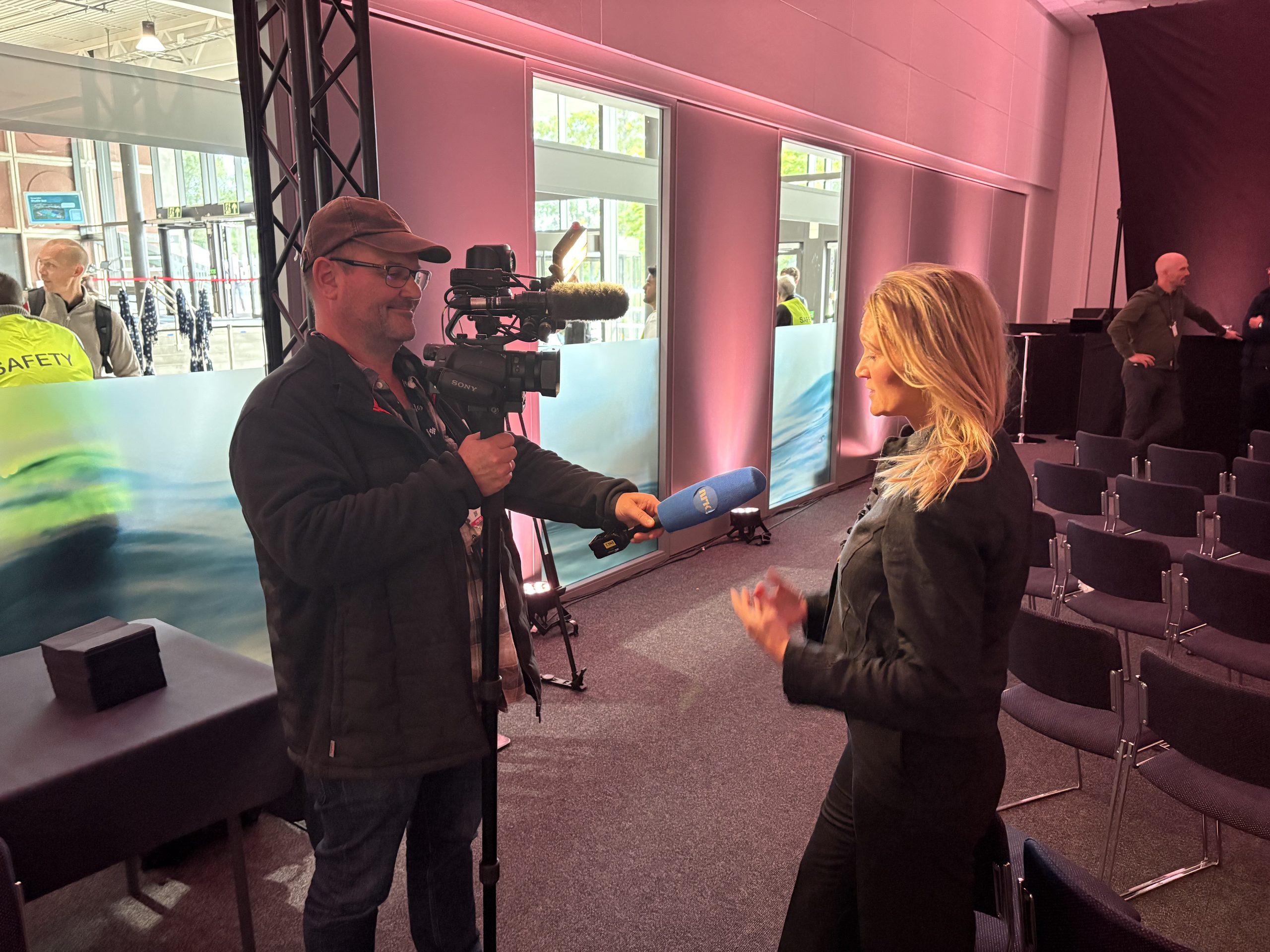 NRK interviews Kristin Langeland at Nor-Fishing 2026.